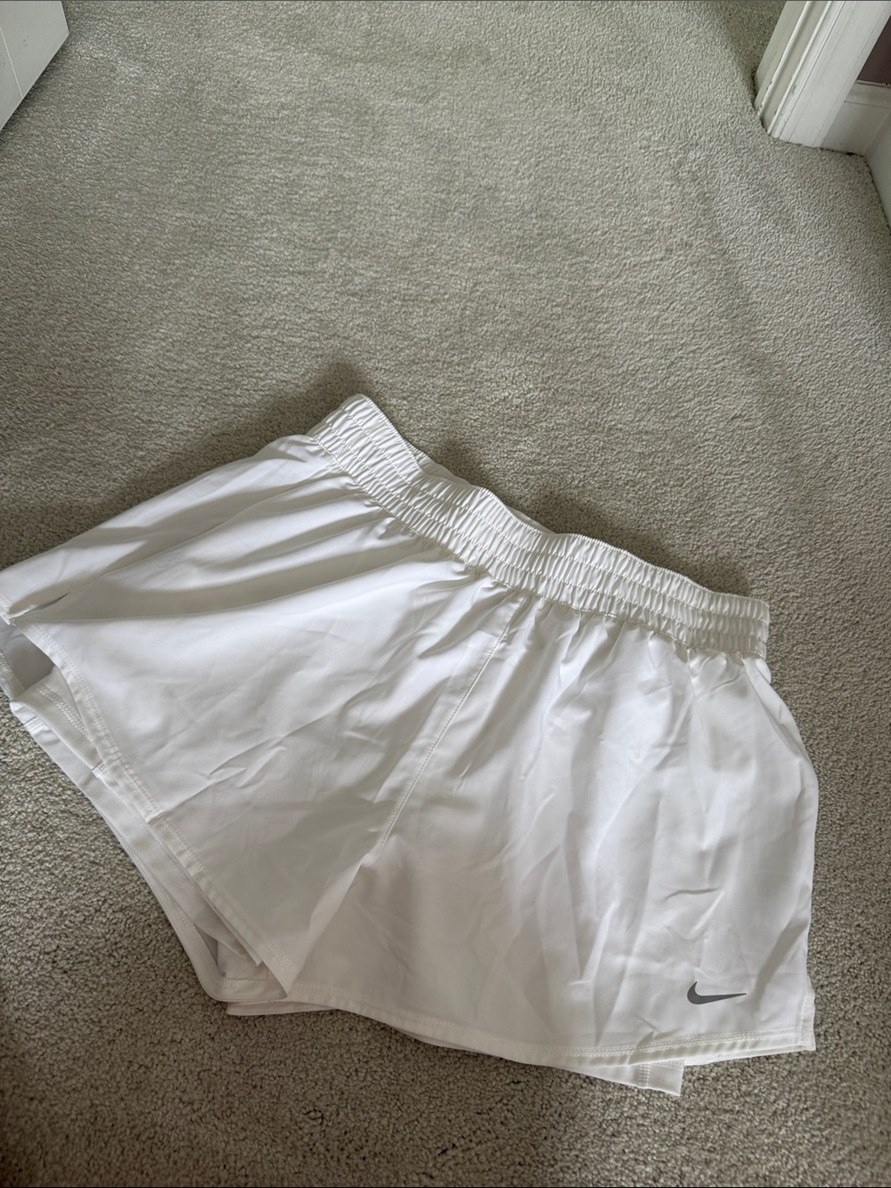 Nike White Women's Athletic Running Shorts
